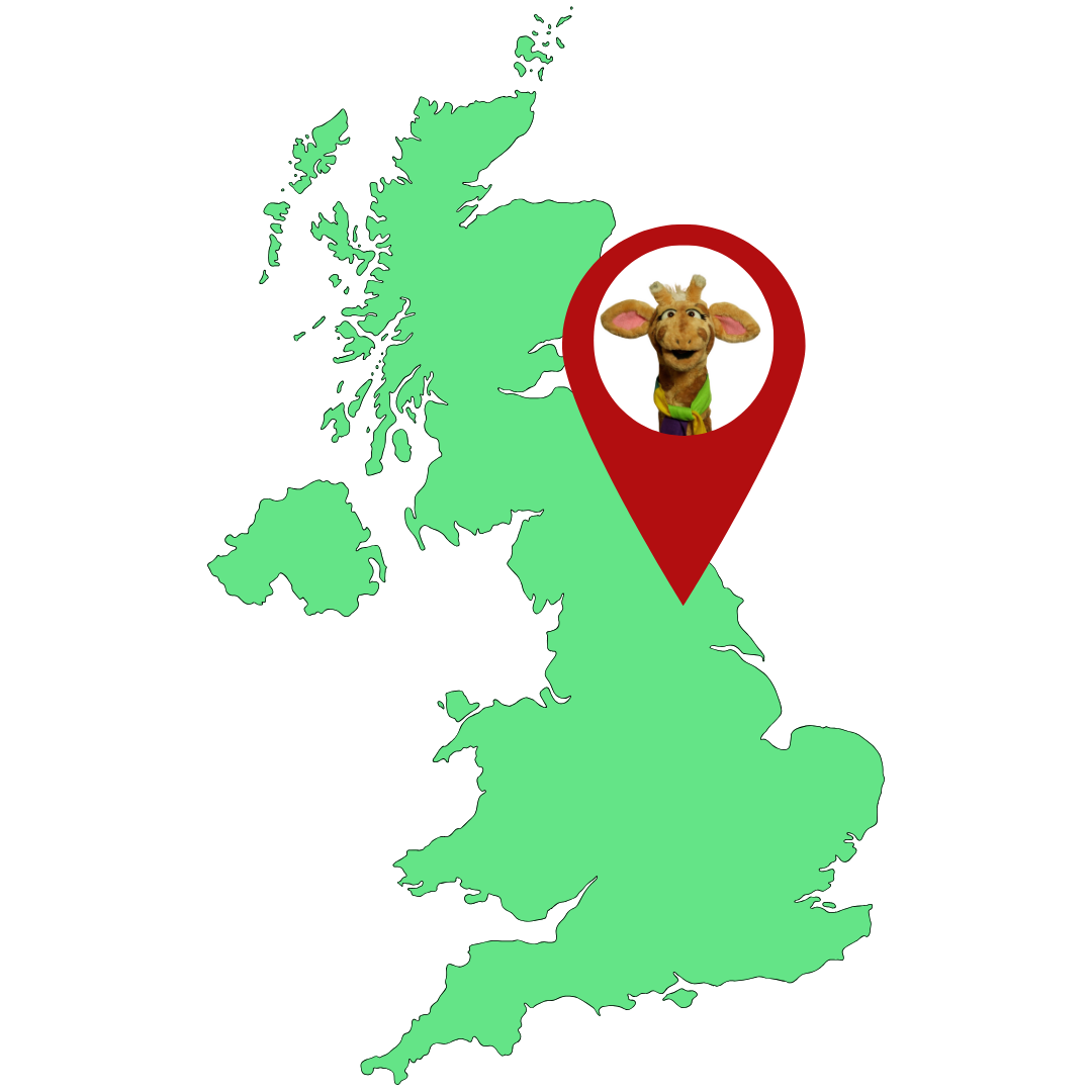 Harold pin placed in Yorkshire and the Humber on UK map